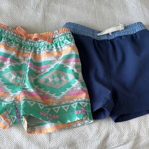 Chubbies 2T Colorful Patterned and Navy Kids Swim trunks bundle